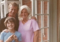 With Diana Dors and her son Jason, circa 1982, Ascot.
