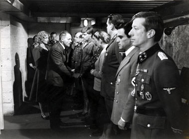 Anthony Hopkins as Hitler. Andrew (end) and good friend Michael Kitchen (middle) stand dutifully in line. The Bunker, 1980.