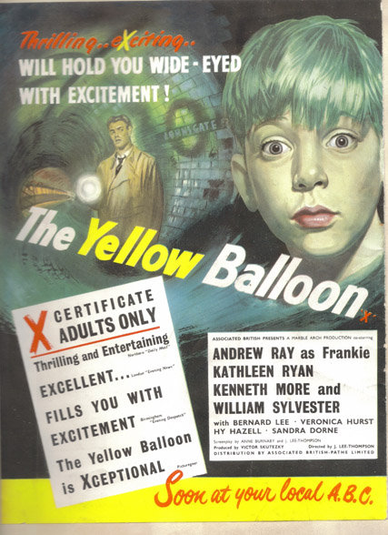 Yellow Balloon publicity poster, 1953.