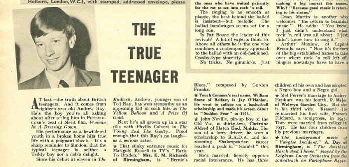The True Teenager - When Andrew was eighteen.